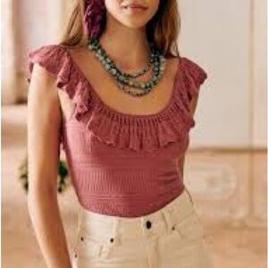 NWT Sezane Lina Top in Bois De Rose- Small